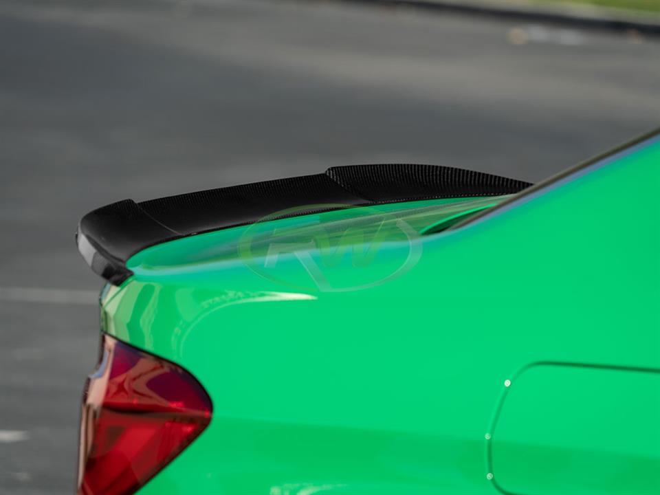 RW Carbon 2012-2020 BMW F30 F80 M3 RWS Carbon Fiber Trunk Spoiler - Image 9