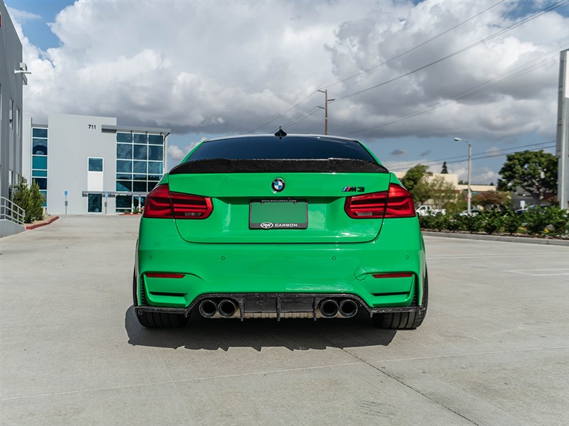 RW Carbon 2012-2020 BMW F30 F80 M3 RWS Forged Carbon Trunk Spoiler - Image 4