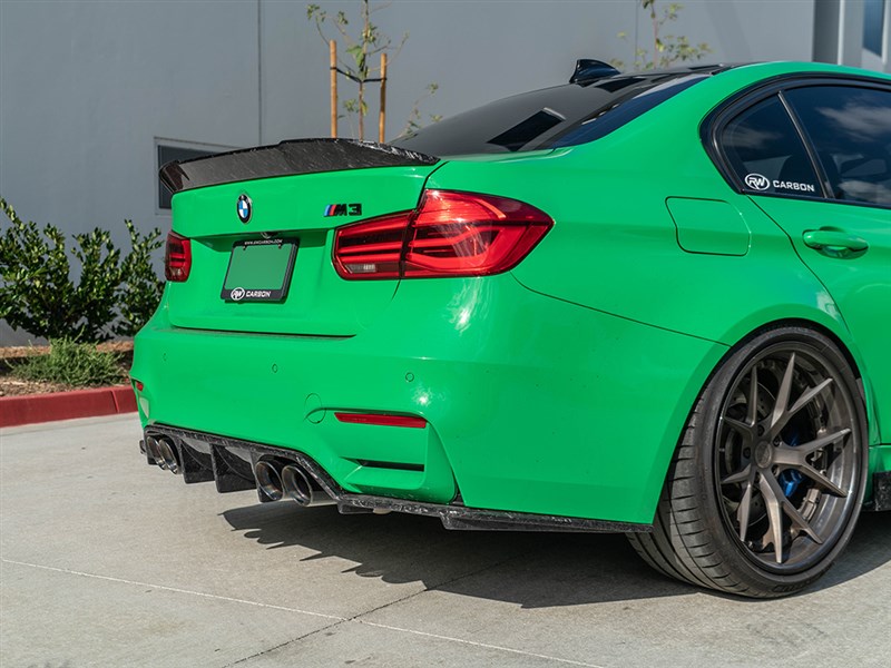 RW Carbon 2012-2020 BMW F30 F80 M3 RWS Forged Carbon Trunk Spoiler - Image 3
