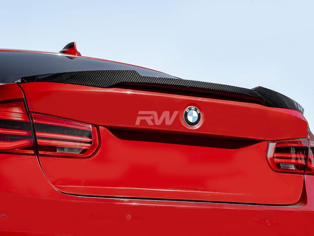RW Carbon 2012-2020 BMW F30 F80 M4 Style Carbon Fiber Trunk Spoiler