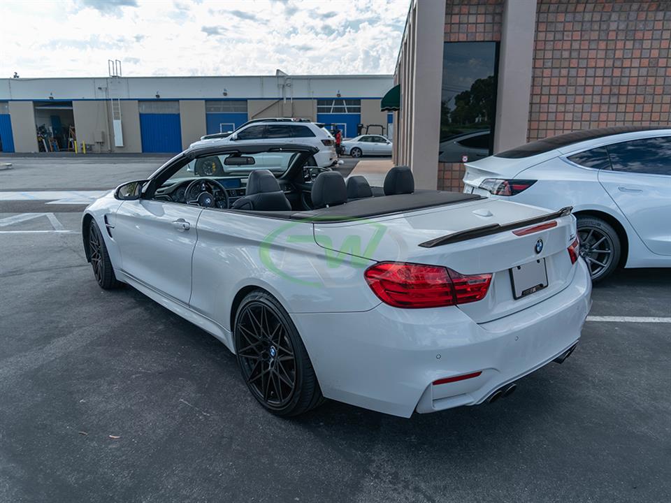 RW Carbon 2014-2020 BMW F33 F83 CS Style Carbon Fiber Trunk Spoiler - Image 5