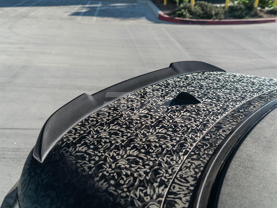 RW Carbon 2014-2020 BMW F33 F83 CS Style Carbon Fiber Trunk Spoiler - Image 10
