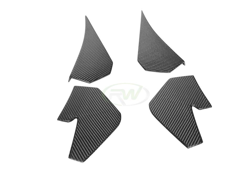 RW Carbon 2015-2020 BMW F80 F82 F83 GT4 Style Carbon Fiber Canards - Image 7