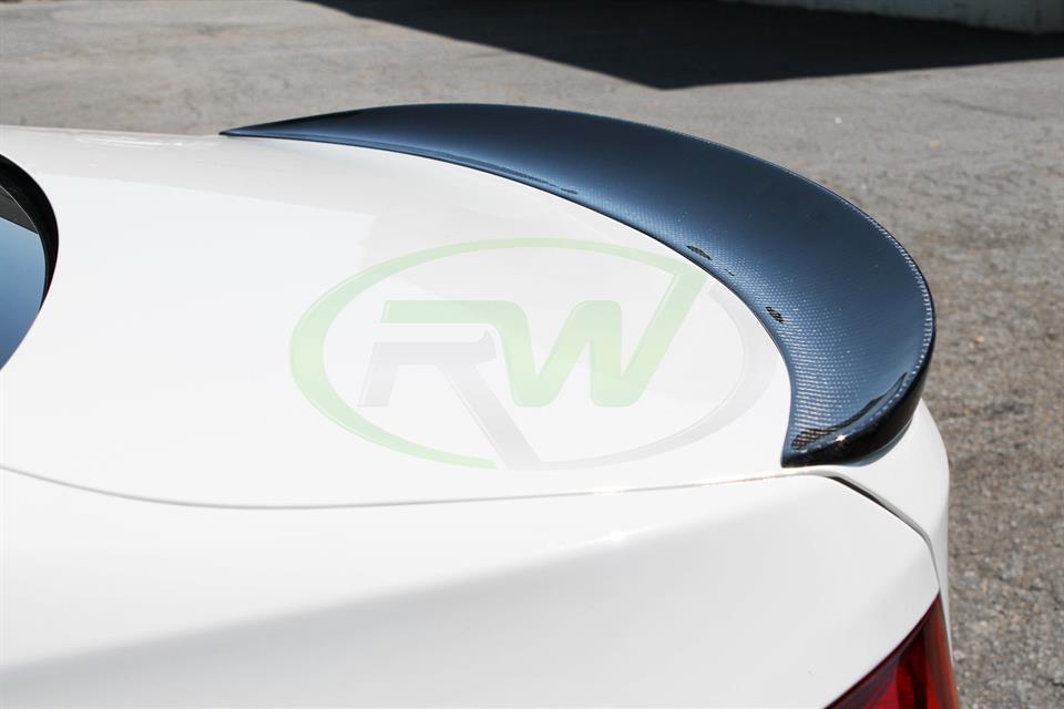 RW Carbon 2015-2020 BMW F80 M3 Performance Style Carbon Fiber Trunk Spoiler - Image 3