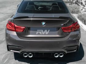 RW Carbon F82 M4 CS Style Carbon Fiber Trunk Spoiler for BMW M4 - Image 3