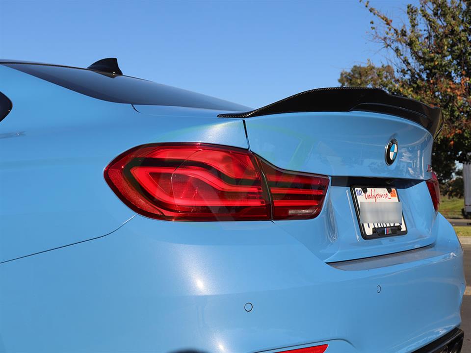 RW Carbon 2015-2020 BMW F82 M4 GTX Carbon Fiber Trunk Spoiler - Image 12