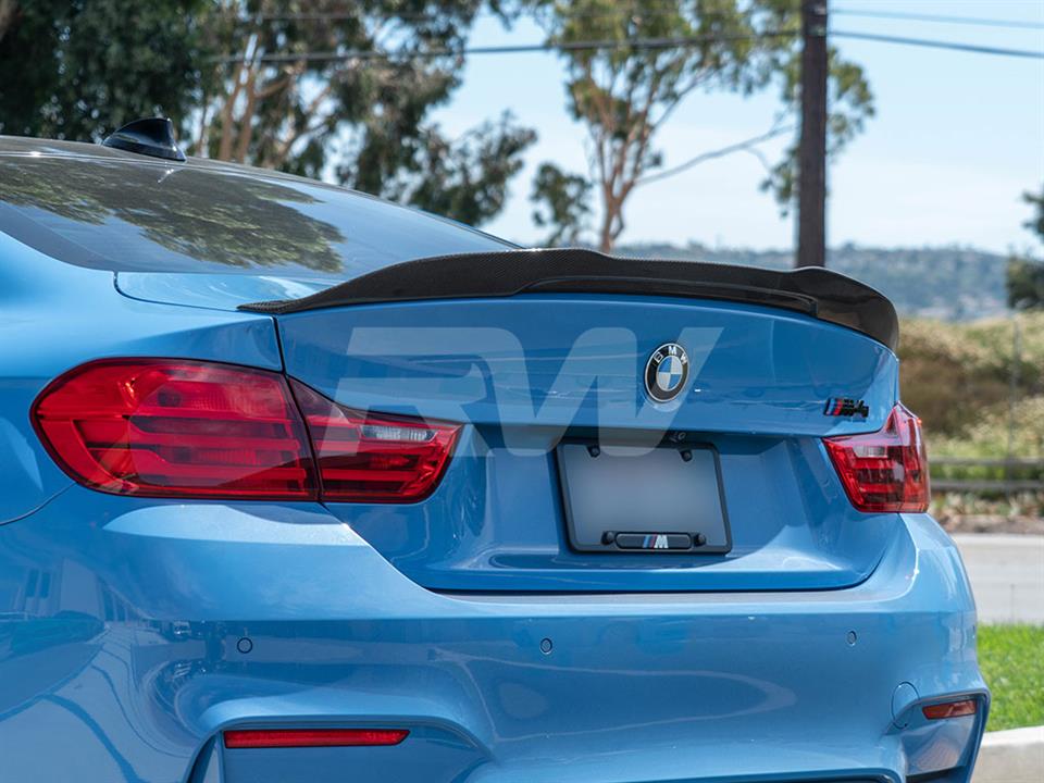 RW Carbon 2015-2020 BMW F82 M4 GTX Carbon Fiber Trunk Spoiler - Image 4