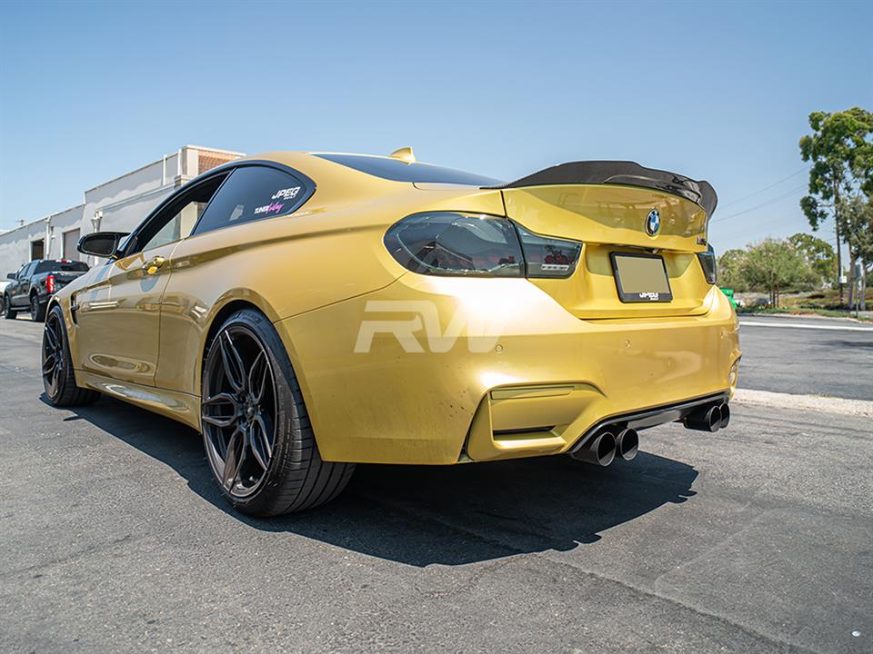 RW Carbon 2015-2020 BMW F82 M4 GTX Carbon Fiber Trunk Spoiler - Image 7