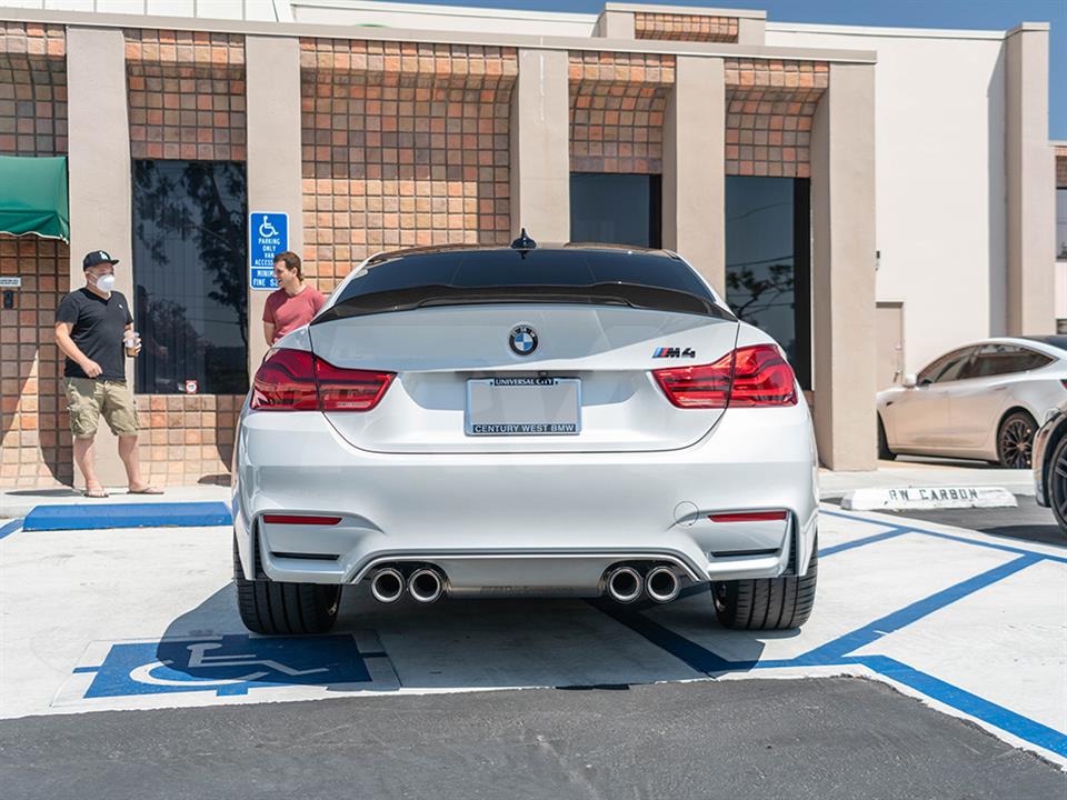 RW Carbon 2015-2020 BMW F82 M4 GTX Carbon Fiber Trunk Spoiler - Image 8