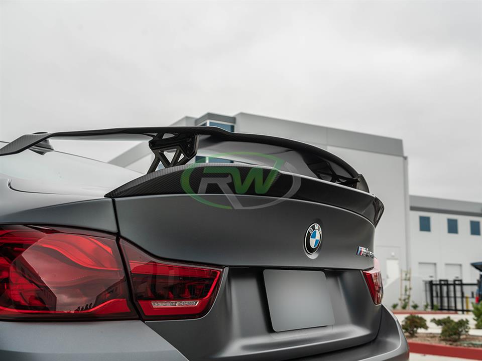 RW Carbon 2015-2020 BMW F82 M4 RWS Carbon Fiber Trunk Spoiler - Image 3