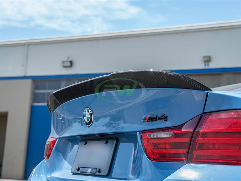 RW Carbon 2015-2020 BMW F82 M4 RWS Carbon Fiber Trunk Spoiler - Image 9