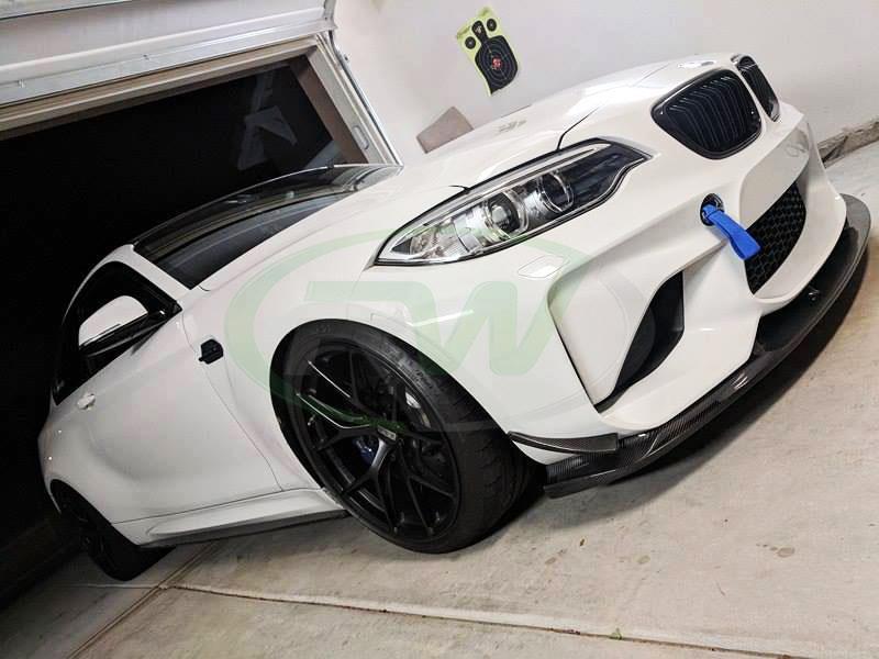 RW Carbon 2016-2021 BMW F87 M2 Carbon Fiber Canards - Image 6