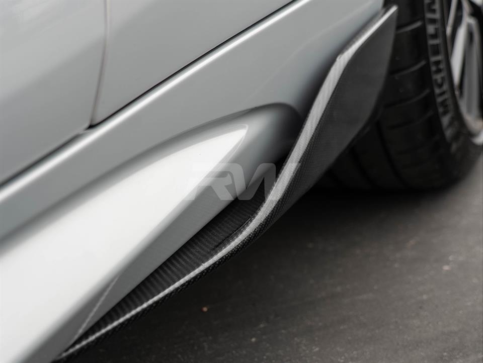 RW Carbon 2016-2021 BMW F87 M2 Carbon Fiber Side Skirt Winglets - Image 11