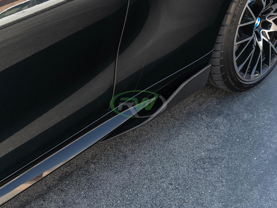 RW Carbon 2016-2021 BMW F87 M2 Carbon Fiber Side Skirt Winglets - Image 14