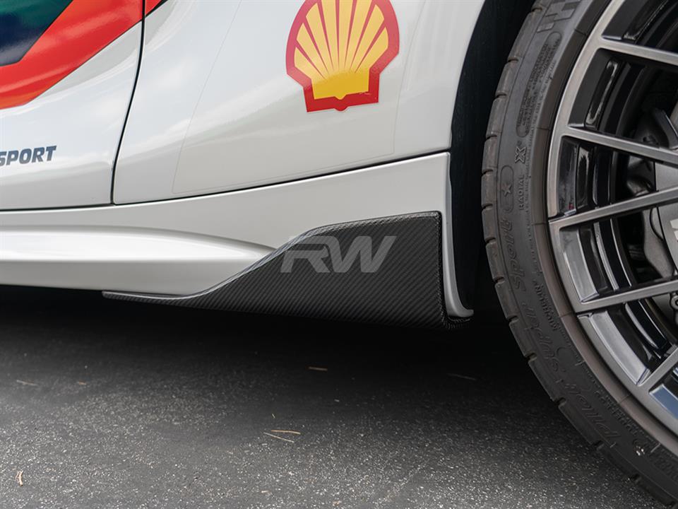RW Carbon 2016-2021 BMW F87 M2 Carbon Fiber Side Skirt Winglets - Image 9