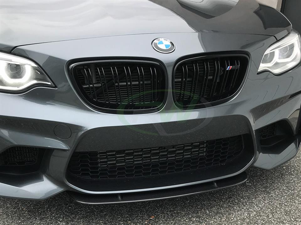 RW Carbon 2016-2021 BMW F87 M2 Center Carbon Fiber Front Lip Spoiler - Image 5