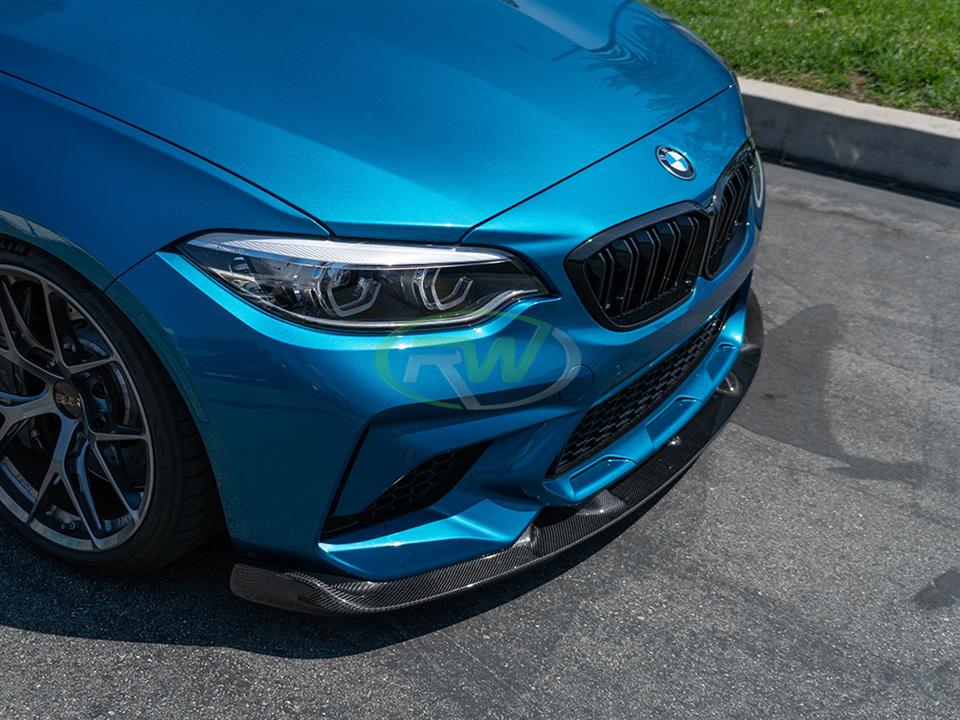 RW Carbon 2019-2021 BMW F87 M2 Competition 3D Style Carbon Fiber Front Lip