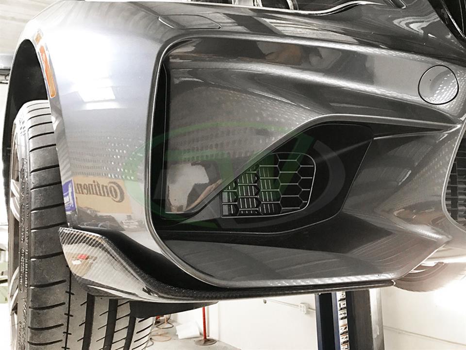 RW Carbon 2016-2021 BMW F87 M2 Performance Style Front Carbon Fiber Splitters - Image 5