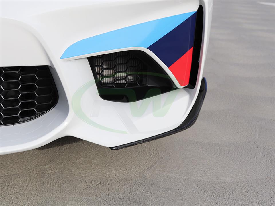 RW Carbon 2016-2021 BMW F87 M2 Performance Style Front Carbon Fiber Splitters