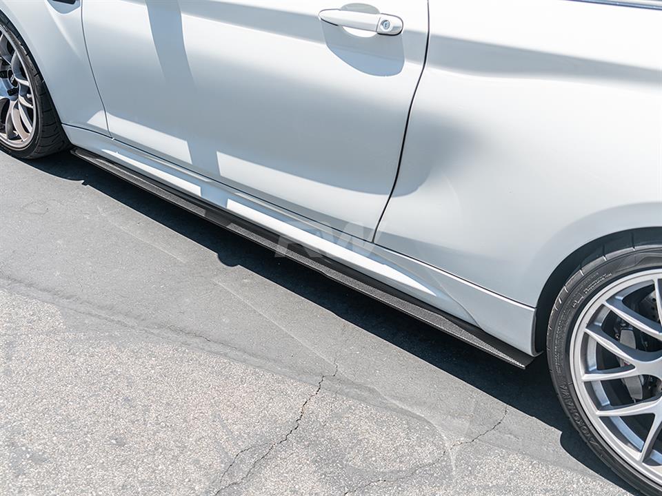 RW Carbon 2016-2021 BMW F87 M2 RWS Carbon Fiber Side Skirt Extensions