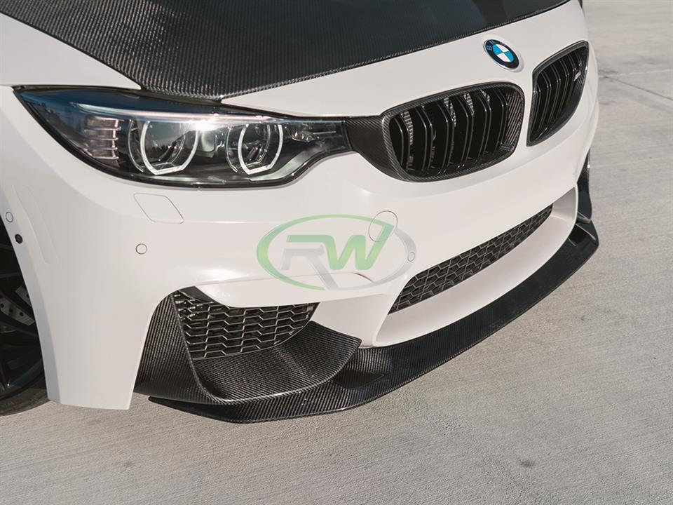 RW Carbon 2015-2020 BMW F8X M3 M4 GTS Style Carbon Fiber Front Lip Spoiler