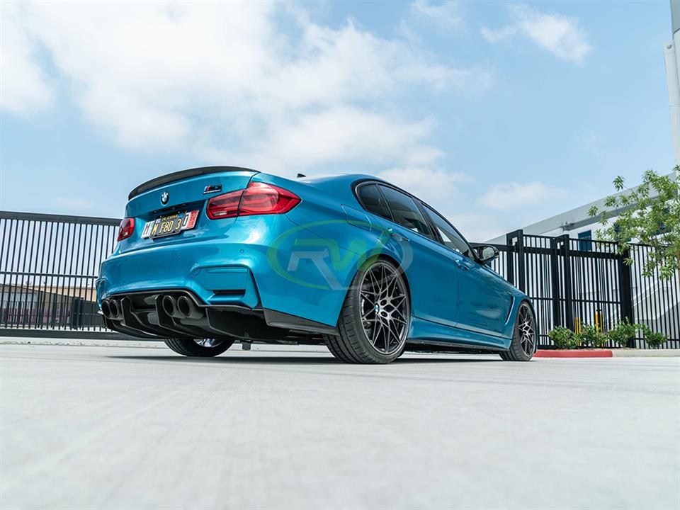 RW Carbon 2015-2020 BMW F8X M3 M4 GTX Carbon Fiber Diffuser - Image 3