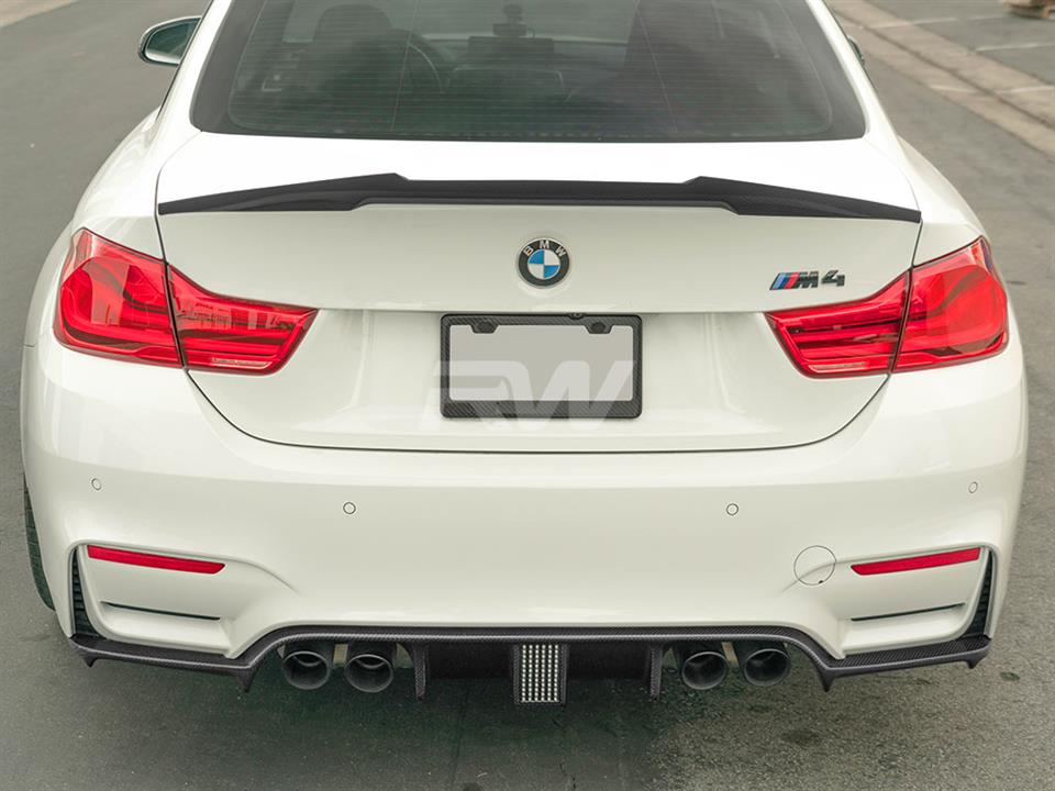 RW Carbon 2015-2020 BMW F8X M3 M4 Kholen Style Carbon Fiber Rear Diffuser - Image 3