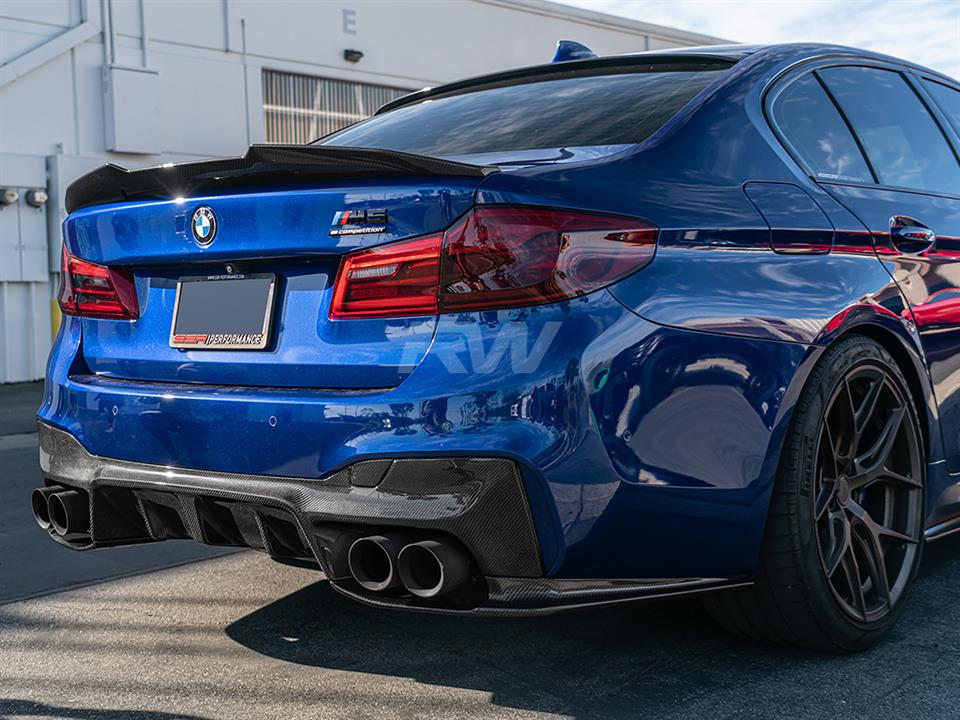 RW Carbon 2018-2023 BMW F90 M5 3D Style Carbon Fiber Diffuser - Image 12