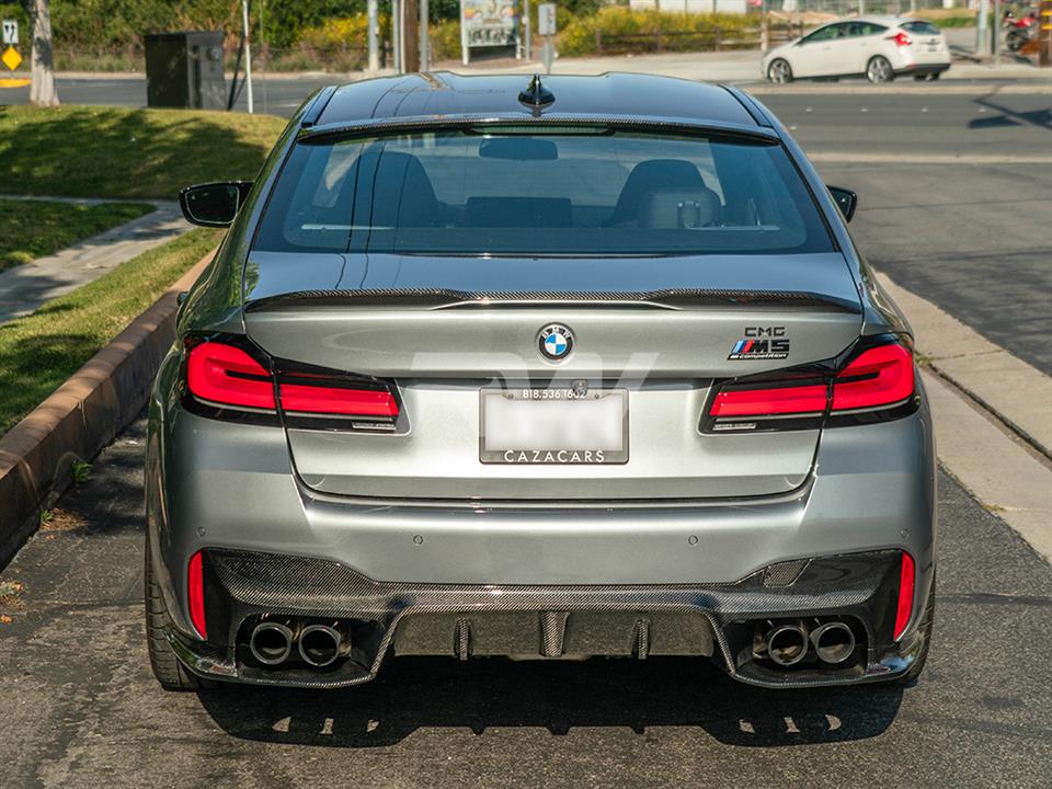 RW Carbon 2018-2023 BMW F90 M5 3D Style Carbon Fiber Diffuser - Image 9
