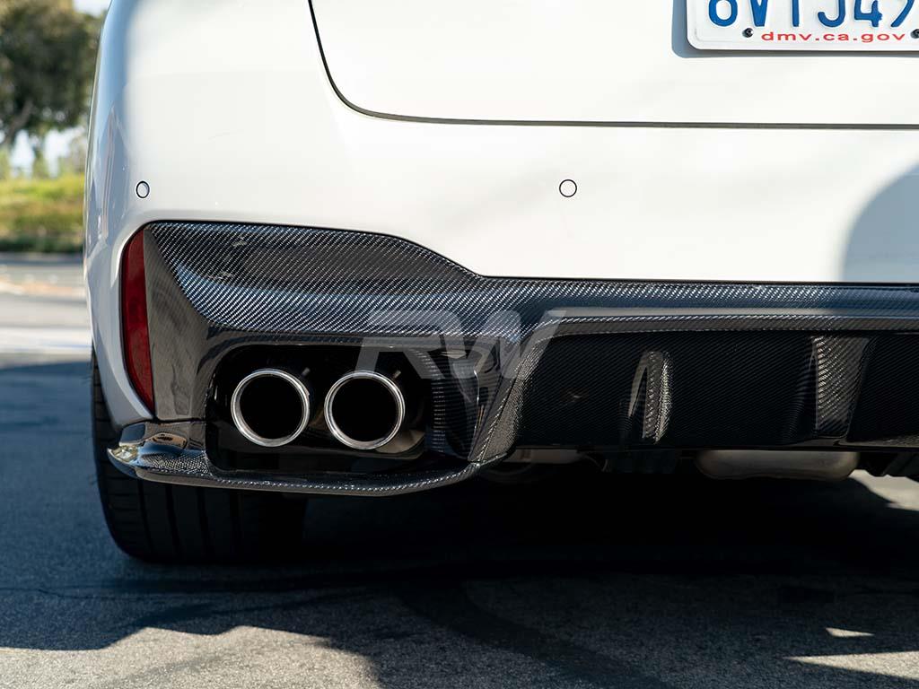 RW Carbon 2018-2023 BMW F90 M5 3D Style Carbon Fiber Diffuser - Image 7