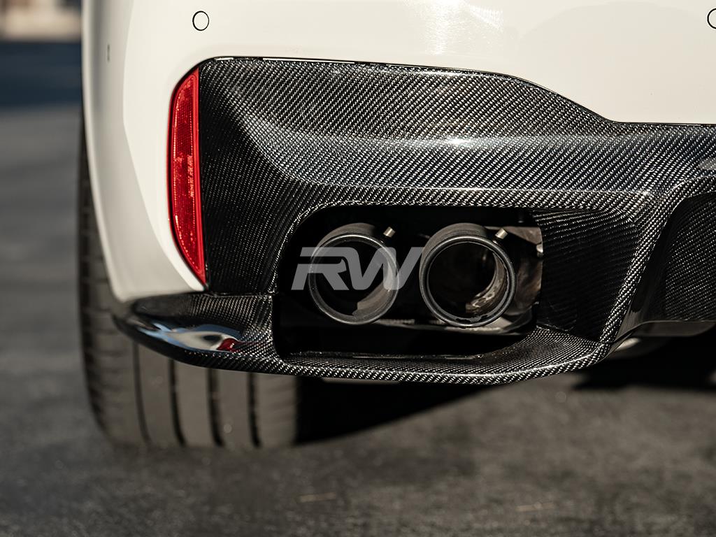 RW Carbon 2018-2023 BMW F90 M5 3D Style Carbon Fiber Diffuser - Image 3