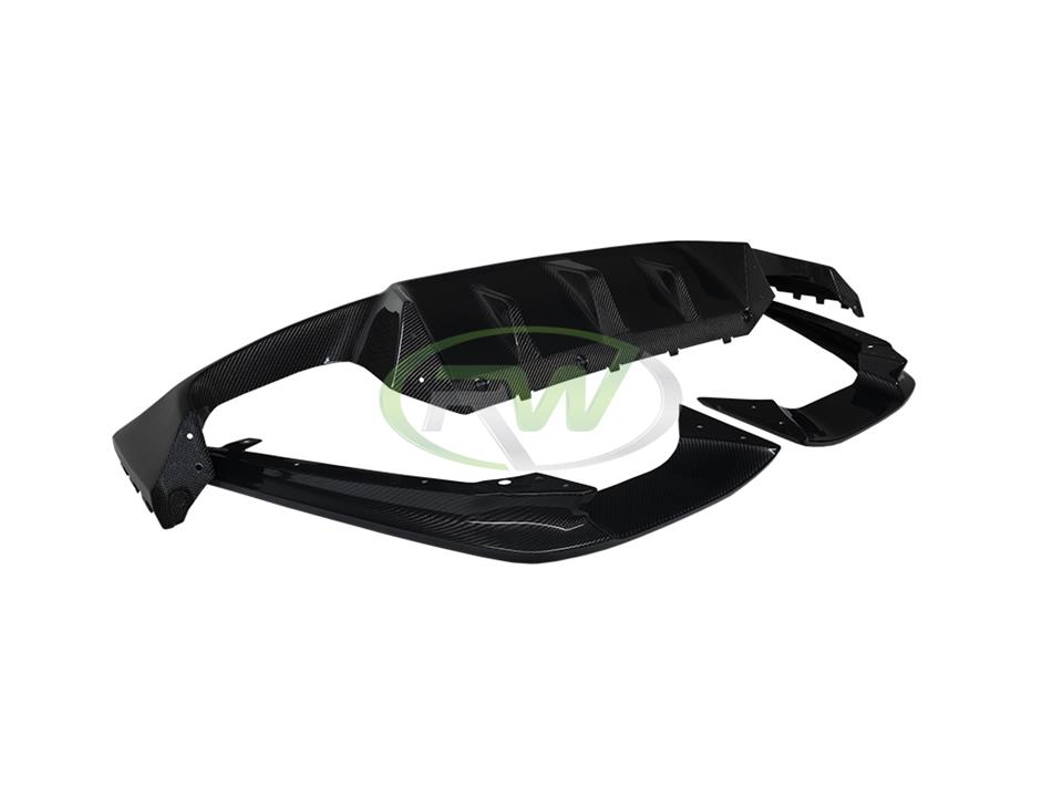 RW Carbon 2018-2023 BMW F90 M5 3D Style Carbon Fiber Diffuser - Image 21