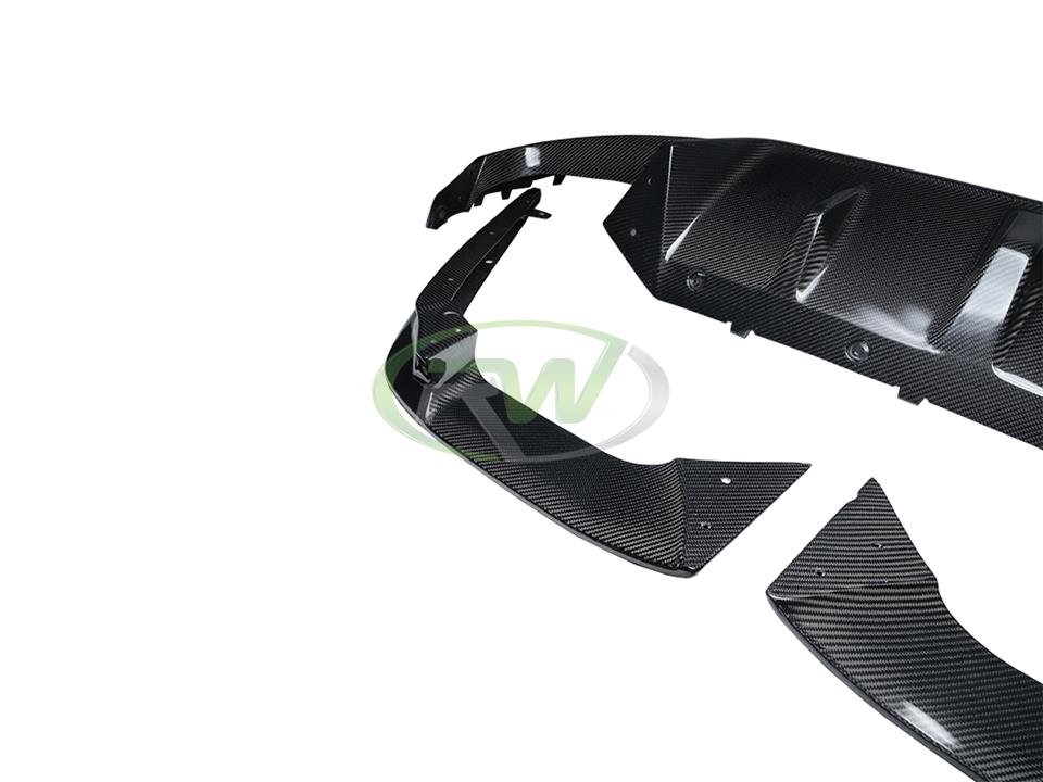 RW Carbon 2018-2023 BMW F90 M5 3D Style Carbon Fiber Diffuser - Image 20