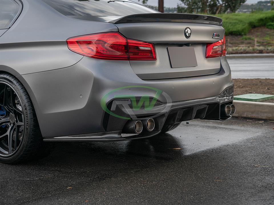 RW Carbon 2018-2023 BMW F90 M5 3D Style Carbon Fiber Diffuser - Image 18