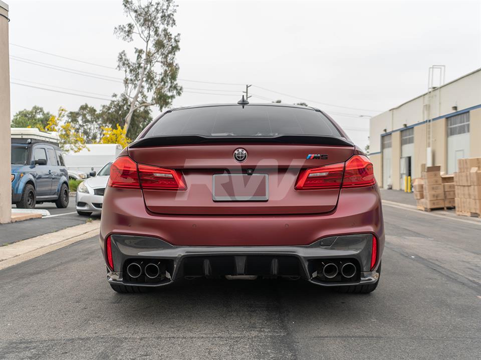 RW Carbon 2018-2023 BMW F90 M5 3D Style Carbon Fiber Diffuser - Image 17
