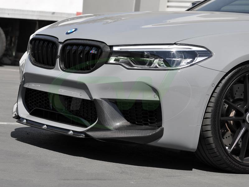 RW Carbon 2018-2020 BMW F90 M5 Carbon Fiber Center Lip Spoiler - Image 7