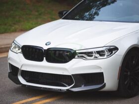 RW Carbon F90 M5 Carbon Fiber Center Lip Spoiler for BMW M5 - Image 4