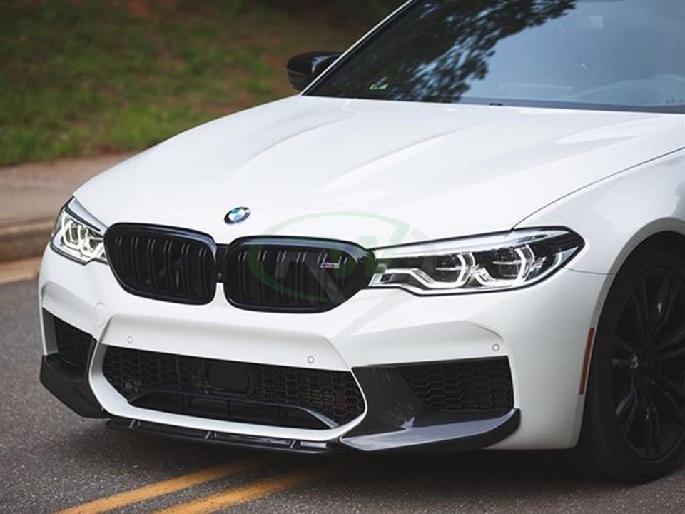 RW Carbon 2018-2020 BMW F90 M5 Carbon Fiber Center Lip Spoiler - Image 4