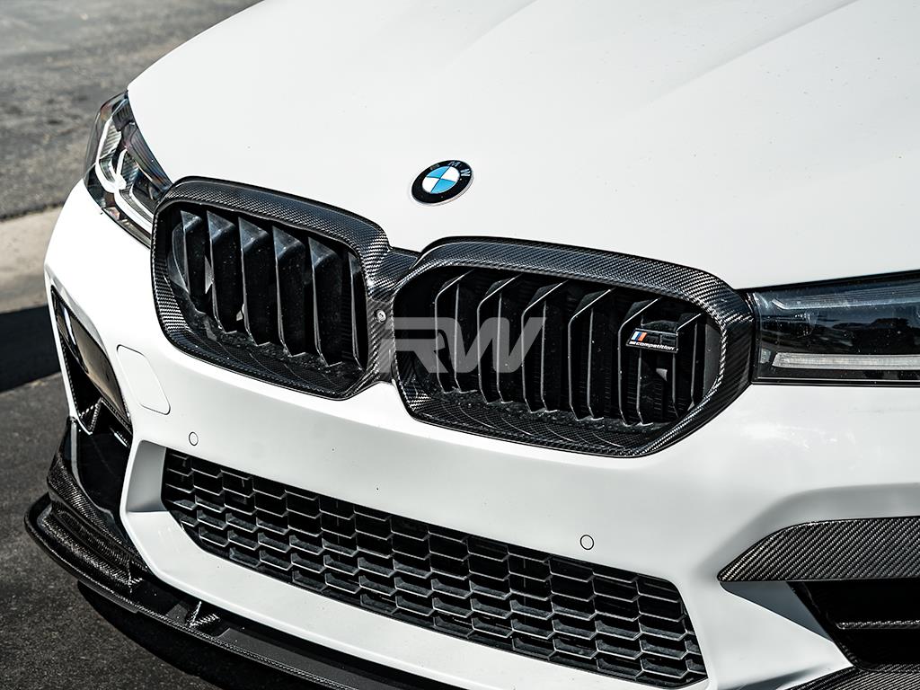 RW Carbon 2021-2023 BMW F90 M5 G30 LCI Carbon Fiber Grille Surrounds - Image 7