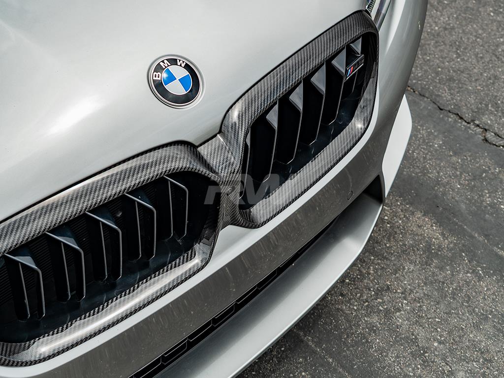 RW Carbon 2021-2023 BMW F90 M5 G30 LCI Carbon Fiber Grille Surrounds - Image 4