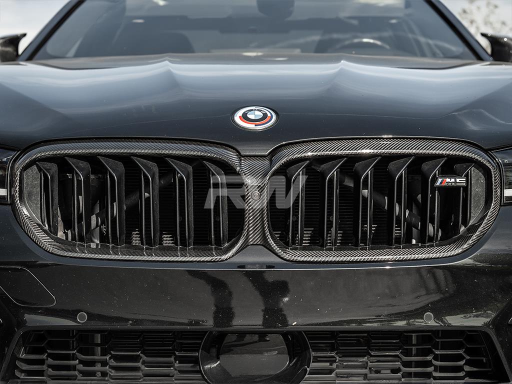RW Carbon 2021-2023 BMW F90 M5 G30 LCI Carbon Fiber Grille Surrounds - Image 10