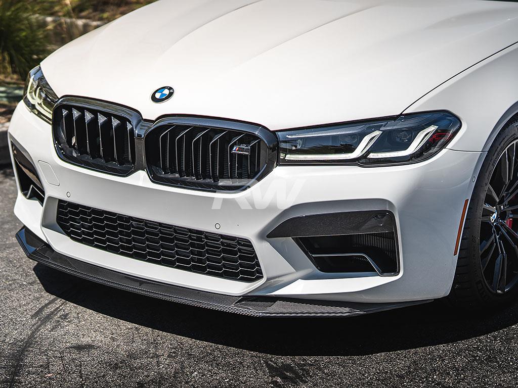 RW Carbon 2021-2023 BMW F90 M5 LCI GTS Style Carbon Fiber Front Lip - Image 10