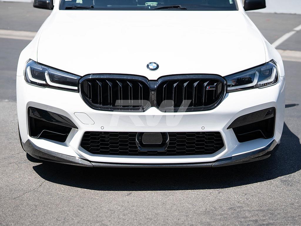 RW Carbon 2021-2023 BMW F90 M5 LCI Performance Style V1 Carbon Fiber Front Lip - Image 6