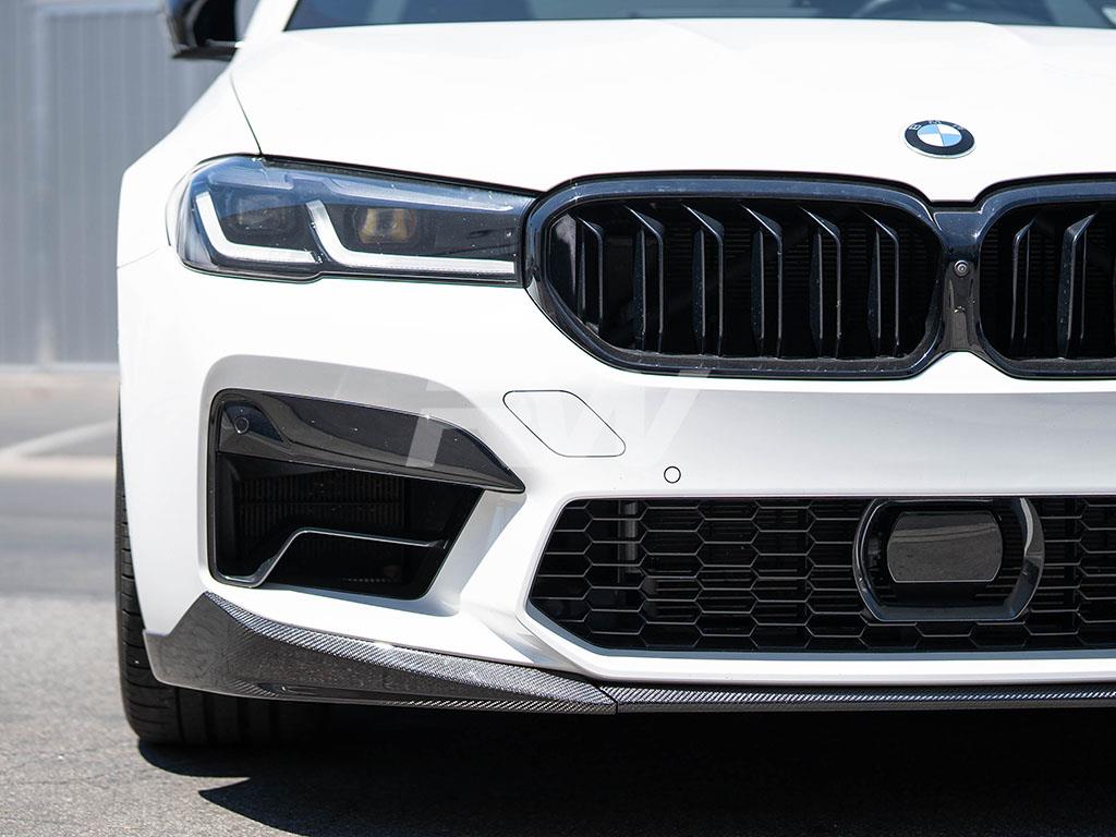 RW Carbon 2021-2023 BMW F90 M5 LCI Performance Style V1 Carbon Fiber Front Lip - Image 3