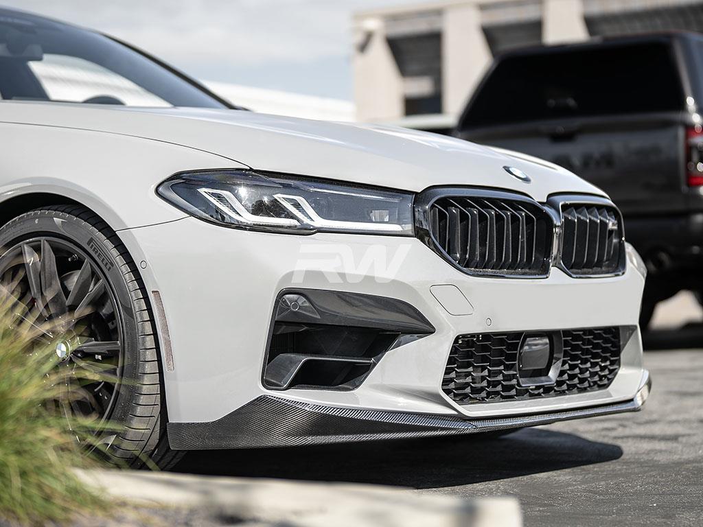 RW Carbon 2021-2023 BMW F90 M5 LCI Performance Style V1 Carbon Fiber Front Lip - Image 9