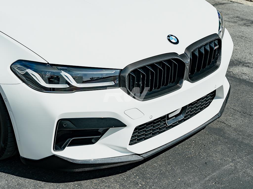 RW Carbon 2021-2023 BMW F90 M5 LCI Performance Style V1 Carbon Fiber Front Lip