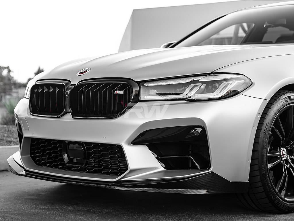 RW Carbon 2021-2023 BMW F90 M5 LCI Performance V2 Carbon Fiber Front Lip Spoiler - Image 12