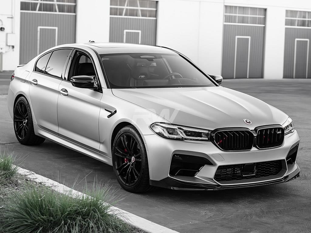 RW Carbon 2021-2023 BMW F90 M5 LCI Performance V2 Carbon Fiber Front Lip Spoiler - Image 10