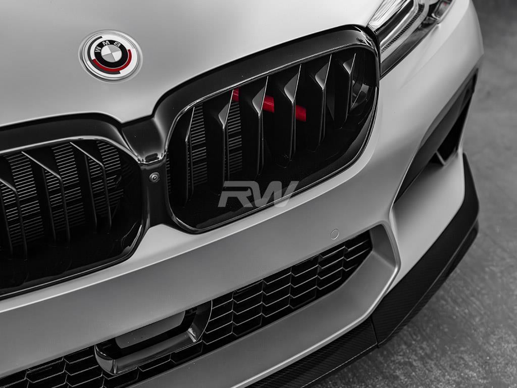 RW Carbon 2021-2023 BMW F90 M5 LCI Performance V2 Carbon Fiber Front Lip Spoiler - Image 11