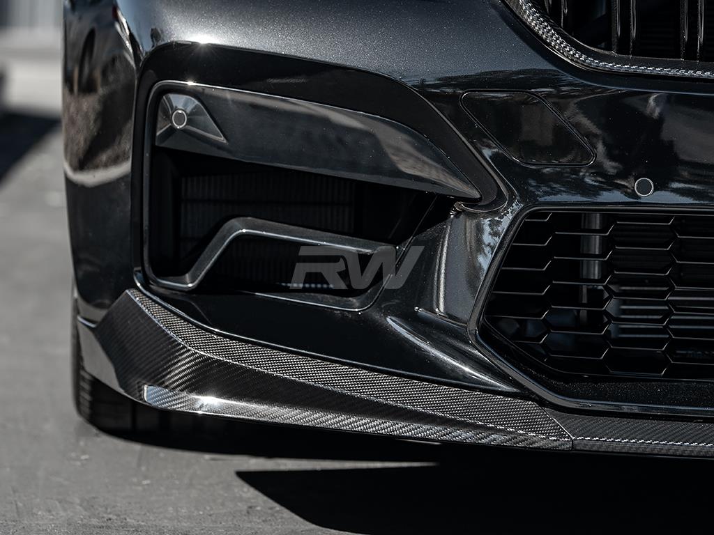 RW Carbon 2021-2023 BMW F90 M5 LCI Performance V2 Carbon Fiber Front Lip Spoiler - Image 6